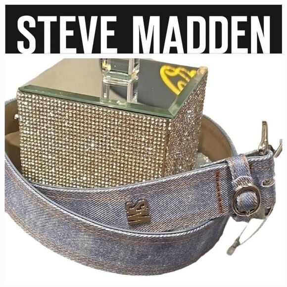Steve Madden Denim Buckle Logo Belt main image 6